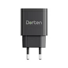 Сетевое зарядное устройство Dorten 2-Port USB Smart ID 12W Wall QC 2.4A, черный