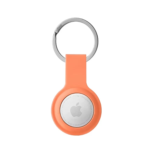 Чехол uBear Touch Ring Case для Apple AirTag с кольцом, силиконовый, оранжевый