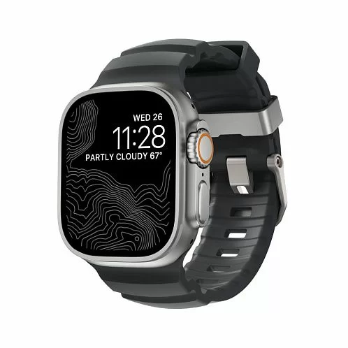 Ремешок Nomad Rocky Point Band для Apple Watch 49/45/44/42mm, storm | черный	