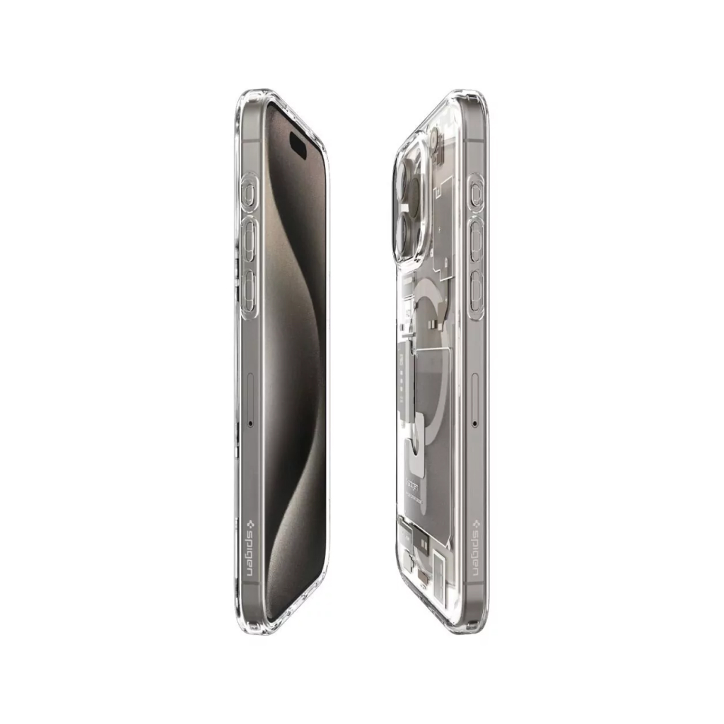 Чехол SPIGEN Ultra Hybrid Zero One (MagFit) для iPhone 15 Pro Max,  прозрачный / серый