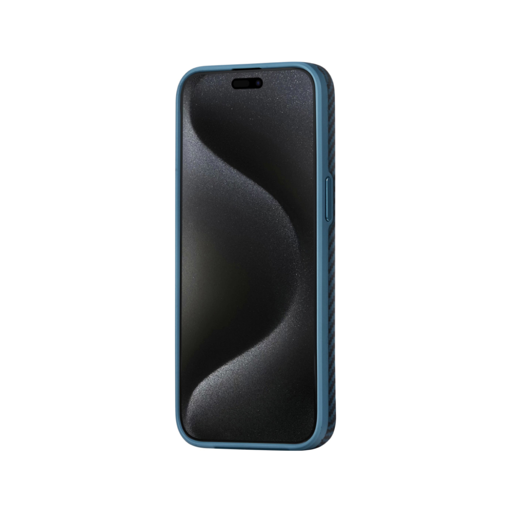 Купить Чехол Pitaka MagEZ Case 4 для iPhone 15 Pro Max, Slim, кевлар,  1500D, синиий в Анапе в сети магазинов iShop