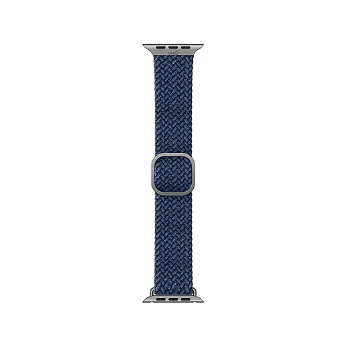Ремешок Uniq ASPEN для Apple Watch 45/44/42 mm, плетеный, синий обсидиан