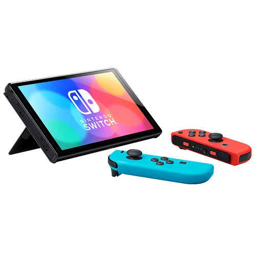 Портативная игровая консоль Nintendo Switch Oled, 64 Гб, Neon | голубой/красный